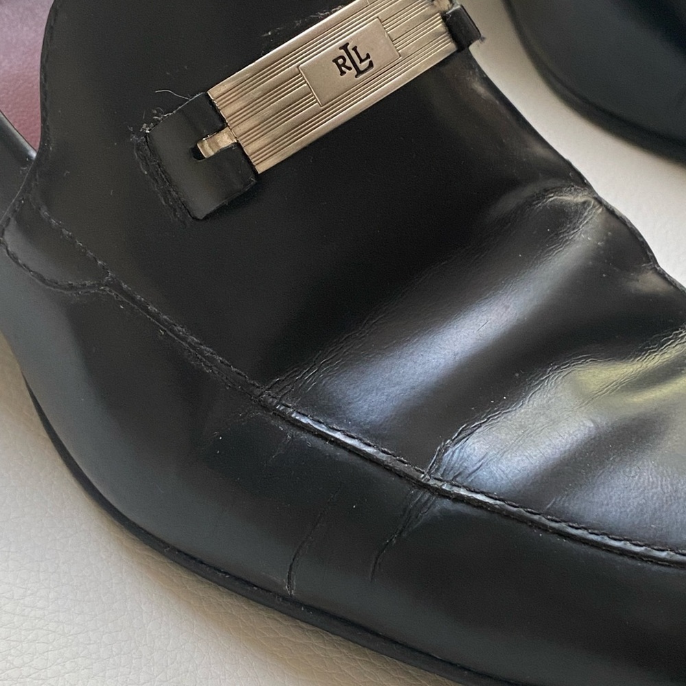 Vintage Ralph Lauren Black Heeled Loafers - Picture 15 of 15
